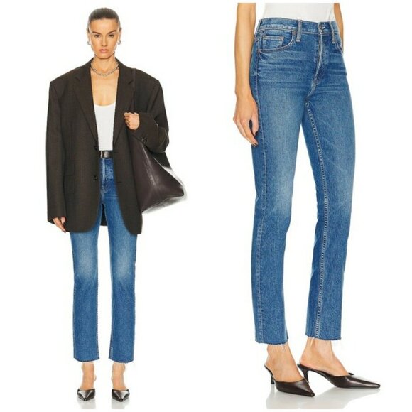 💕MOTHER💕 The Tomcat Ankle Fray Jeans ~ Arigato Mr. Roboto Button Fly 33 NWT - Picture 5 of 16